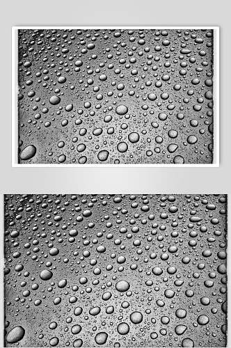清爽透明水珠雨滴摄影图片