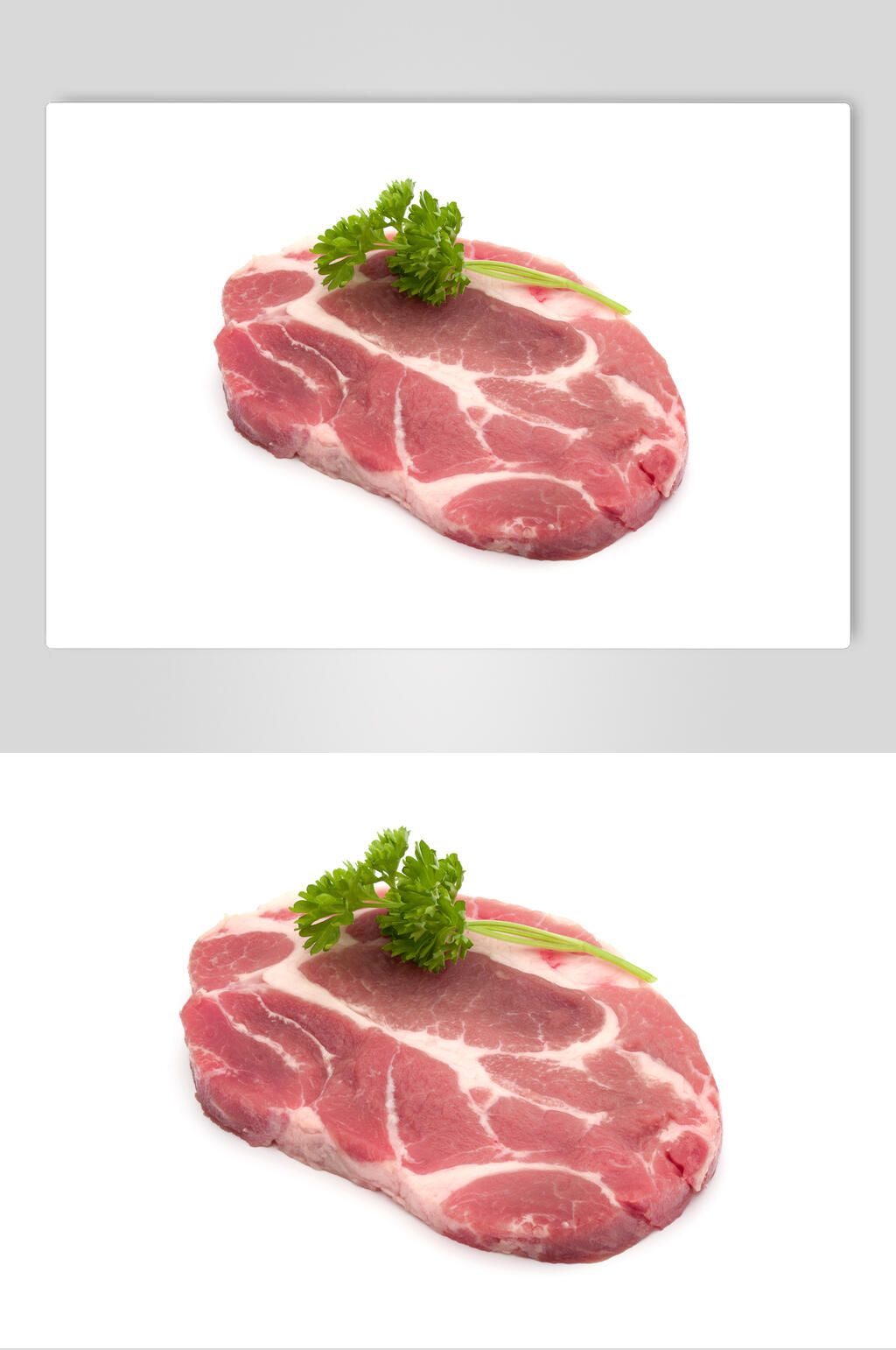 新鲜肥瘦相间猪肉图片素材