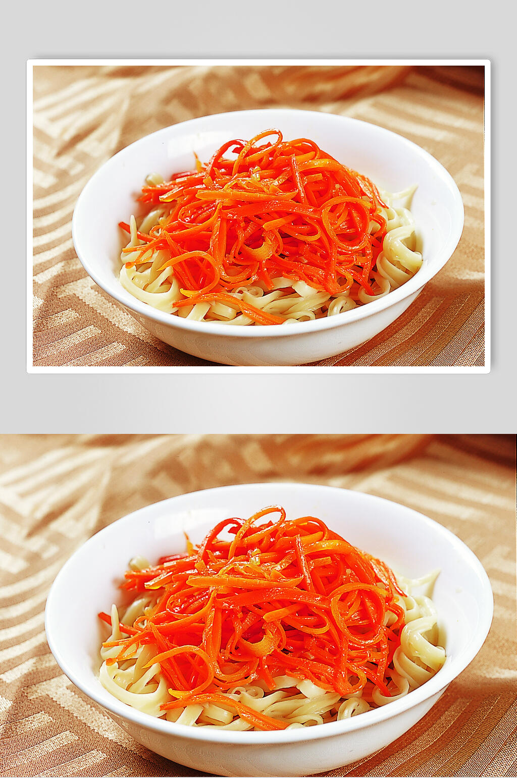 红萝卜丝拌面美食图片素材