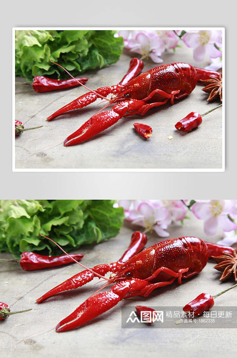 美食小龙虾摄影背景图片素材