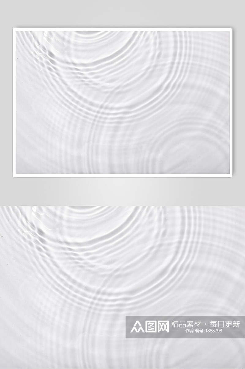 圆形叠型白色水面波纹素材