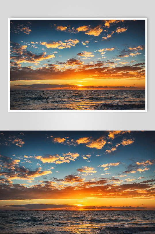 灿烂云彩天空夕阳朝霞高清图片