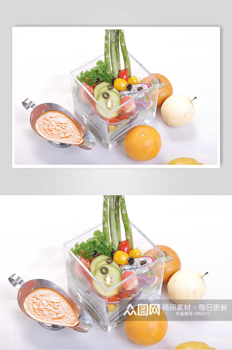 水果沙拉美食高清图片素材