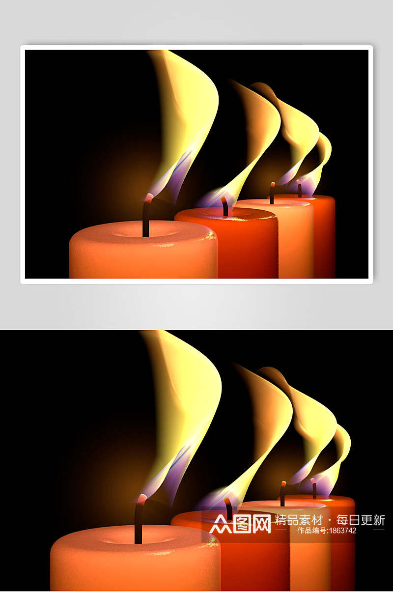 温馨浪漫烛光蜡烛摄影元素图片素材