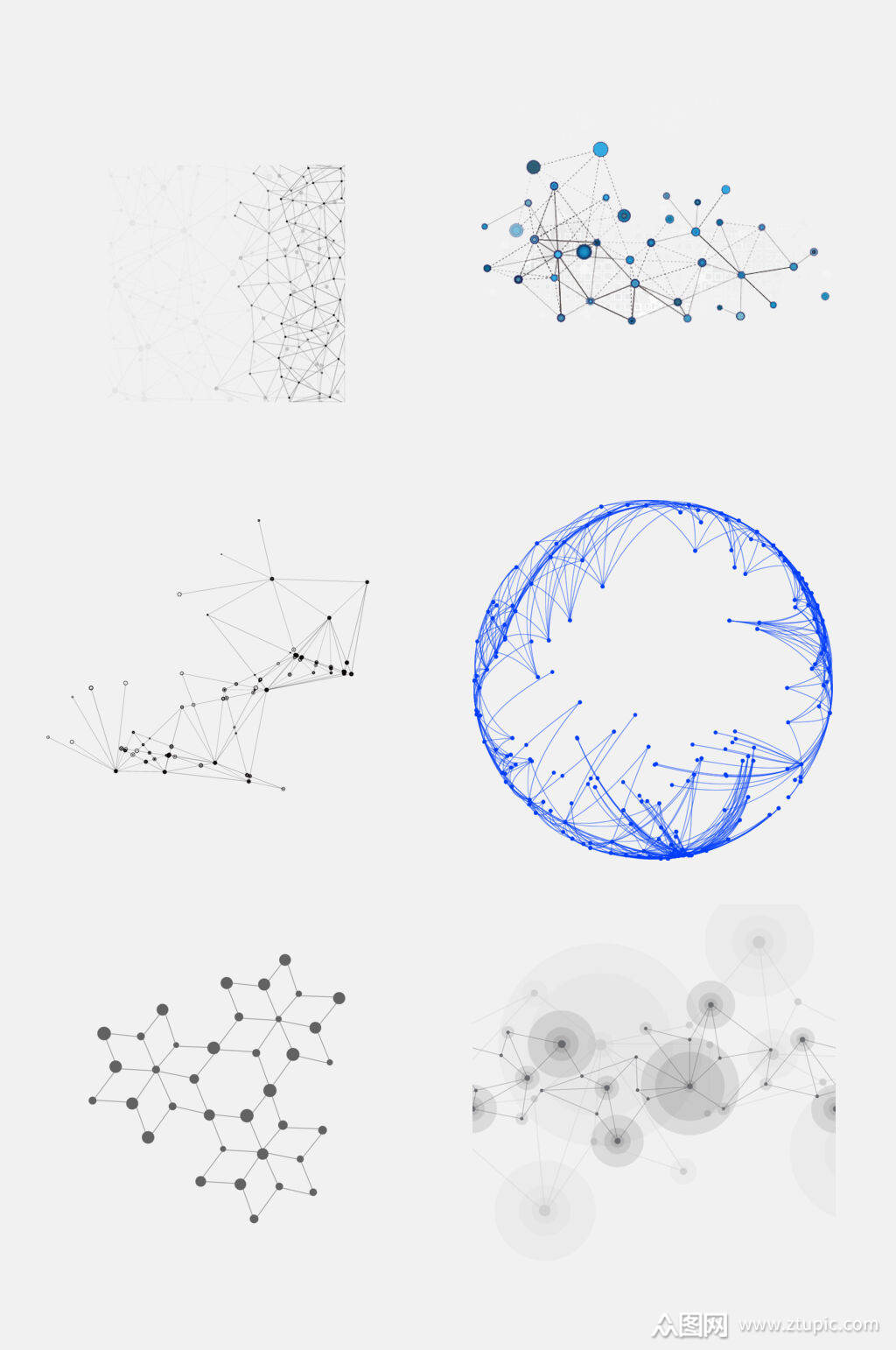 简约科技点线创意免抠元素