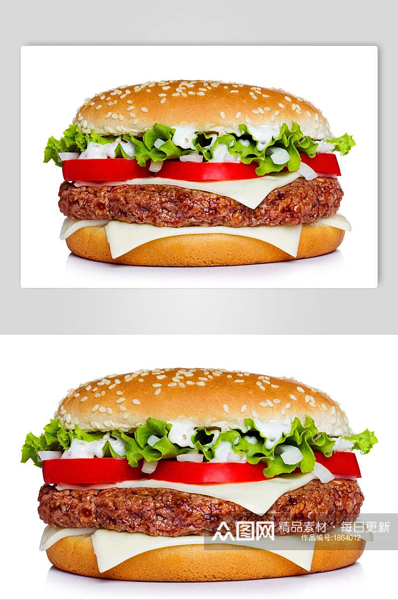 牛肉汉堡摄影元素图片素材