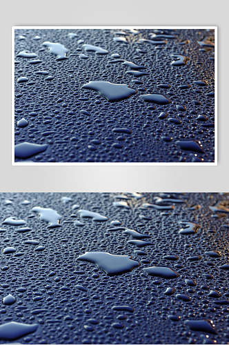 地面透明水珠雨滴图片
