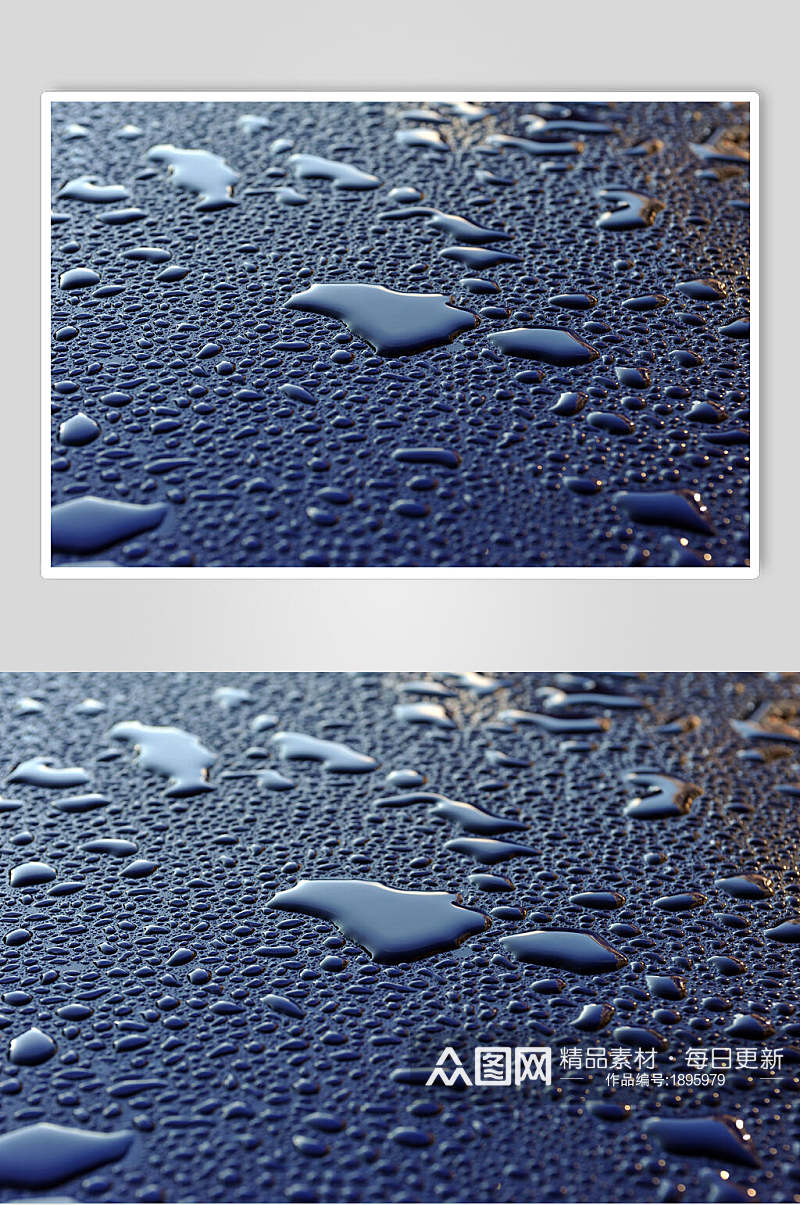 地面透明水珠雨滴图片素材