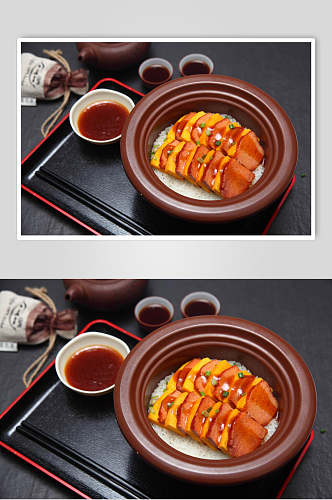 砂锅卤肉饭美食图片