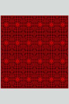 中国红中式底纹元素素材