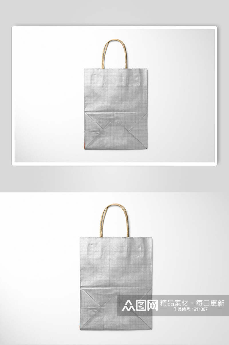 高端食品包装手提袋样机设计素材