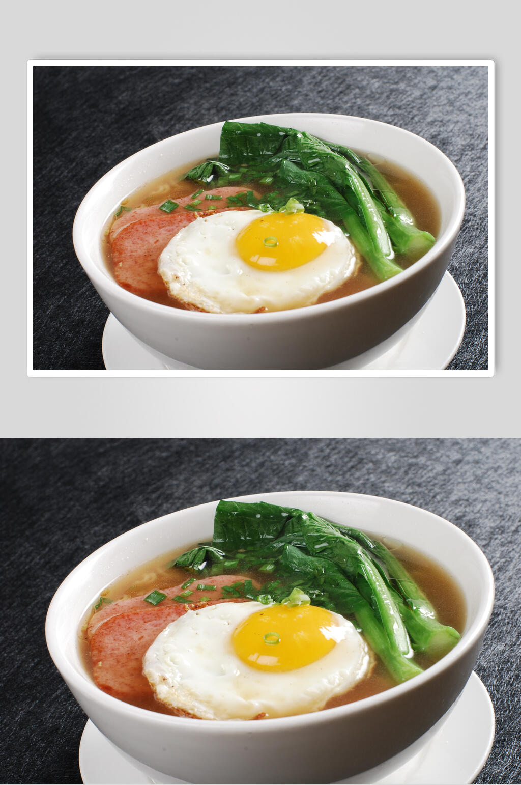 火腿鸡旦公仔面美食高清图片素材
