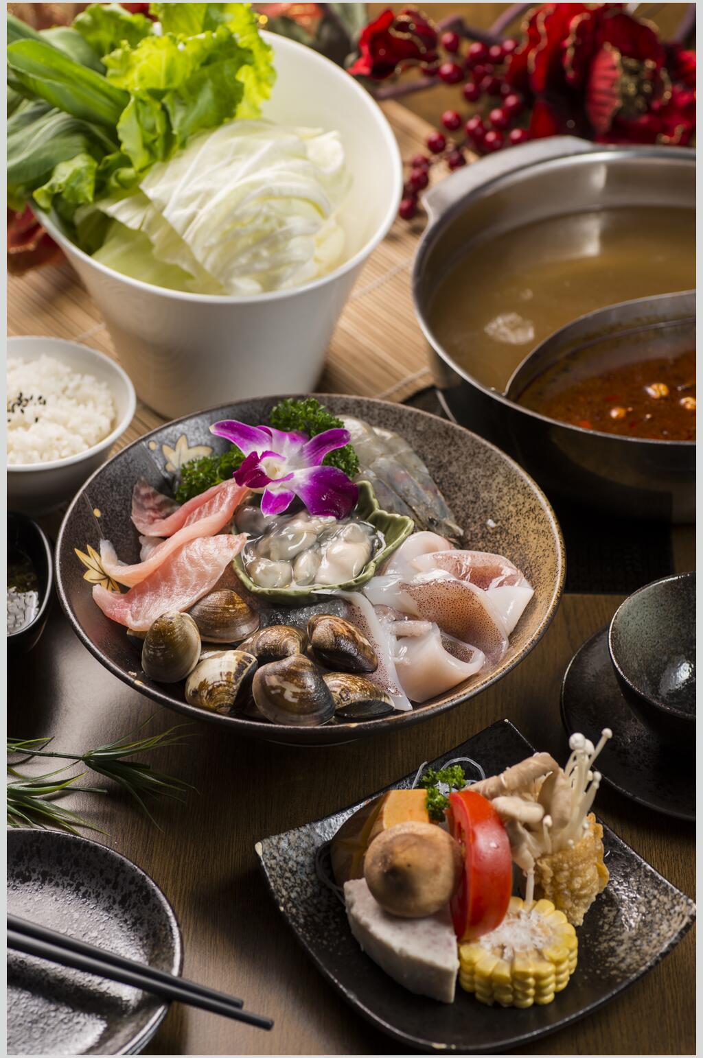 海鲜拼盘食品输液图片素材