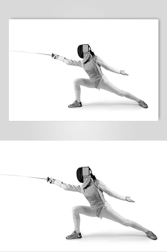 击剑运动姿势图片