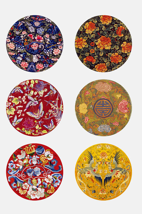 古风中国古代服饰纹样拷贝设计素材