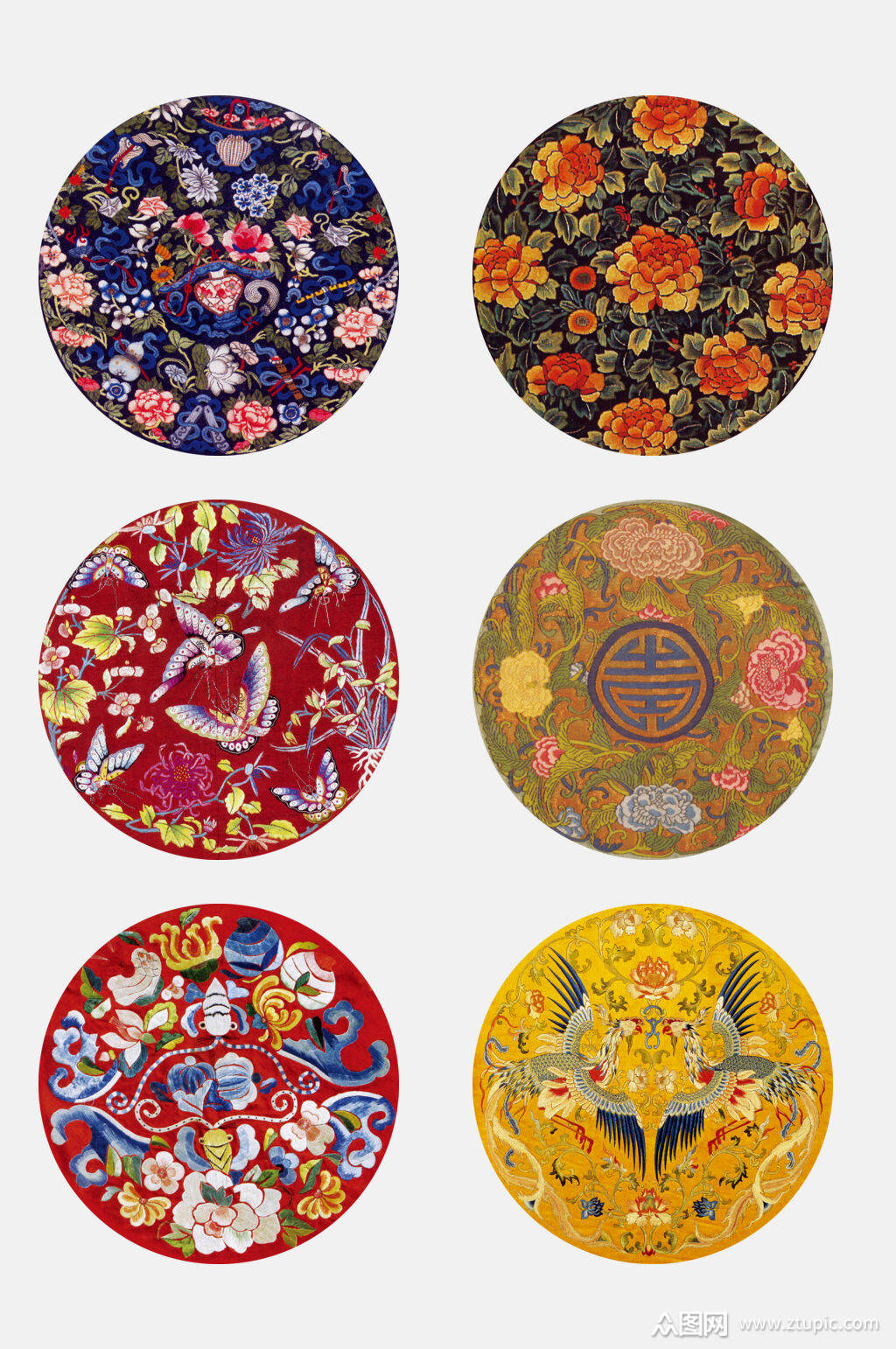 古风中国古代服饰纹样拷贝设计素材