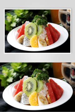 水果沙拉健康餐美食高清图片