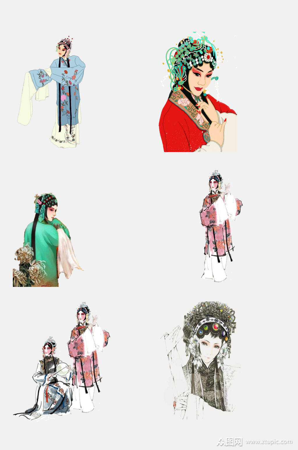 贵妃脸谱免抠设计元素素材素材