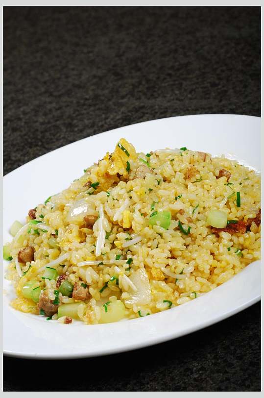 法式鹅肝粒炒饭美食图片