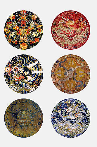 精美中国古代服饰纹样拷贝设计素材