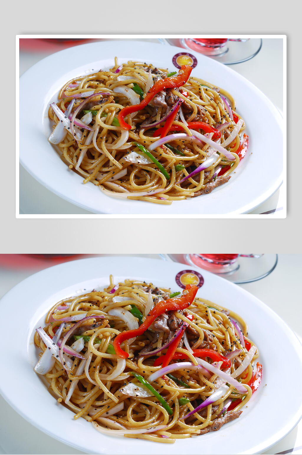 意粉汤面系列黑椒牛柳丝意粉美食图片素材