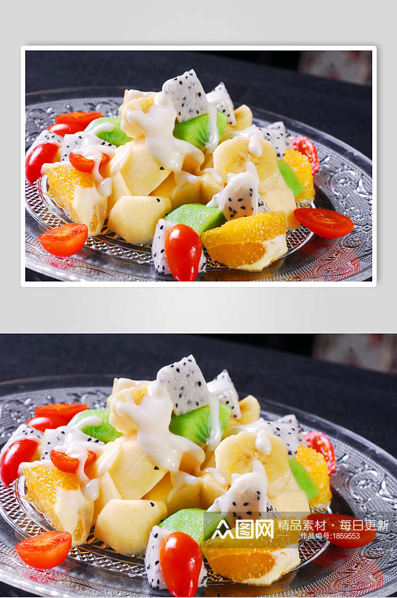 沙拉华道夫水果沙拉美食高清图片素材