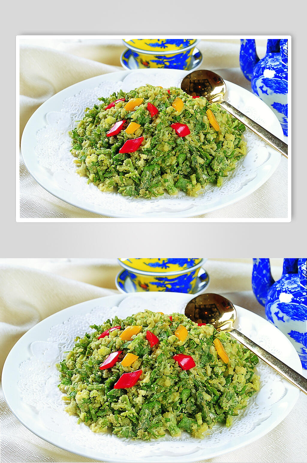炒麦饭美食图片素材
