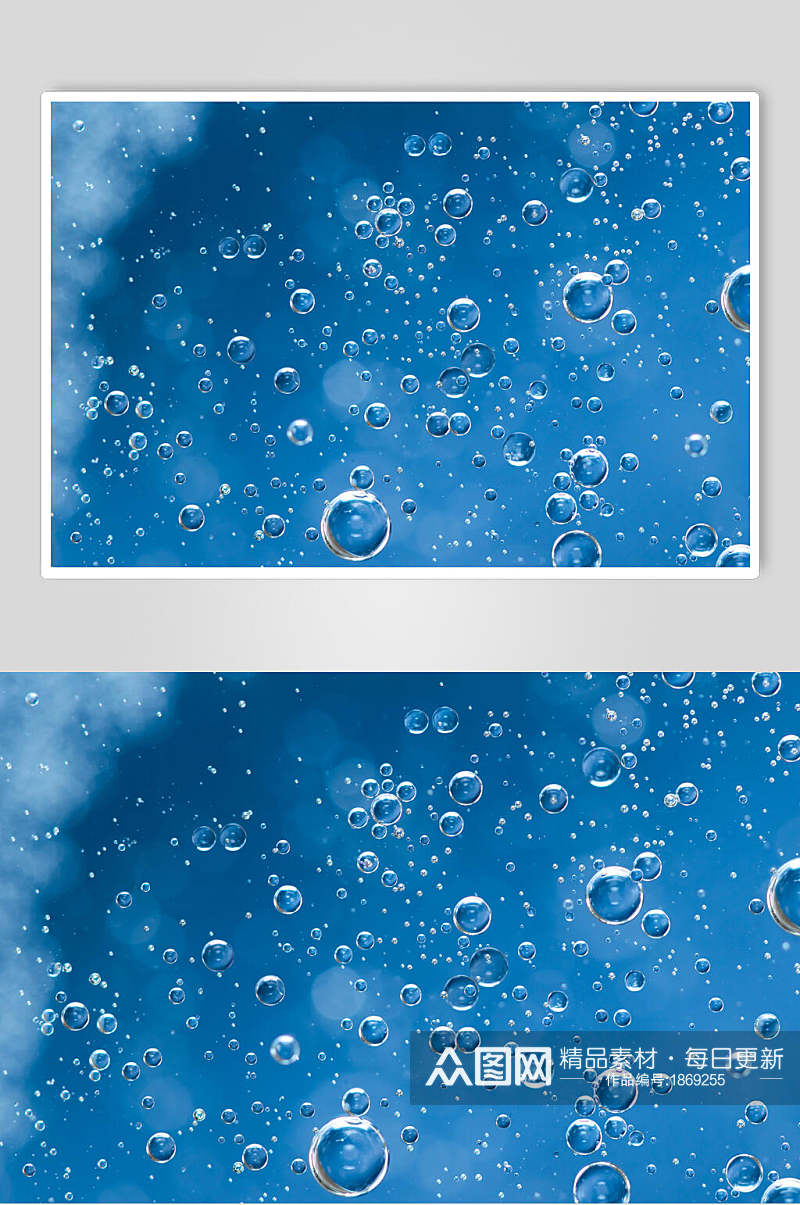 原创透明水珠雨滴摄影主题图片素材