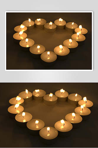 温馨烛光蜡烛摄影图片