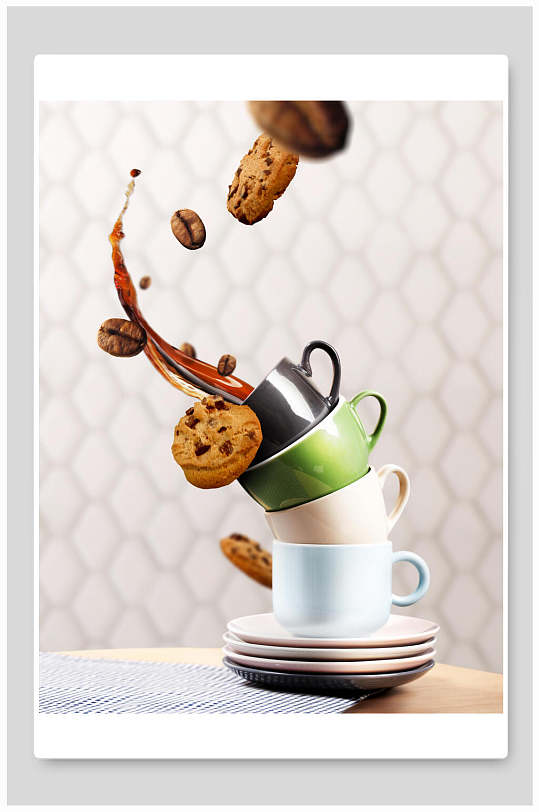 饼干下午茶美食海报设计背景素材