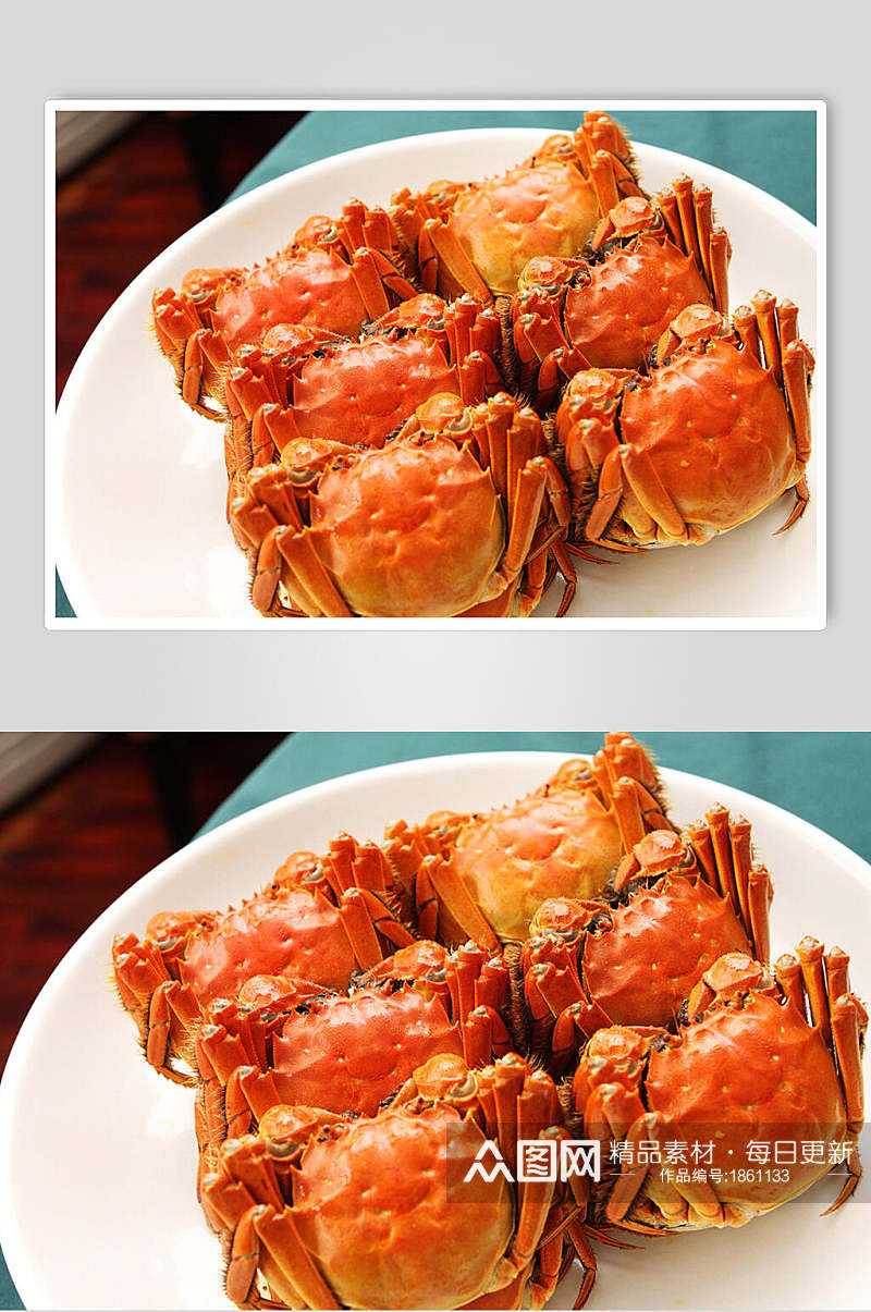 大闸蟹面包蟹美食图片素材