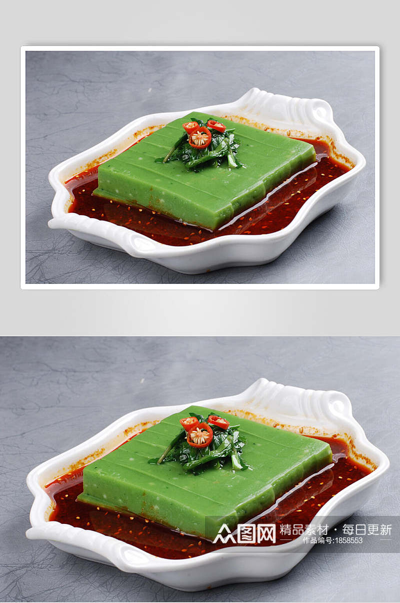 翡翠绿搅团美食图片素材