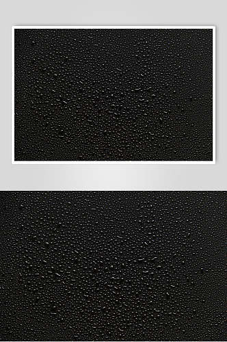 黑色背景透明水珠雨滴图片