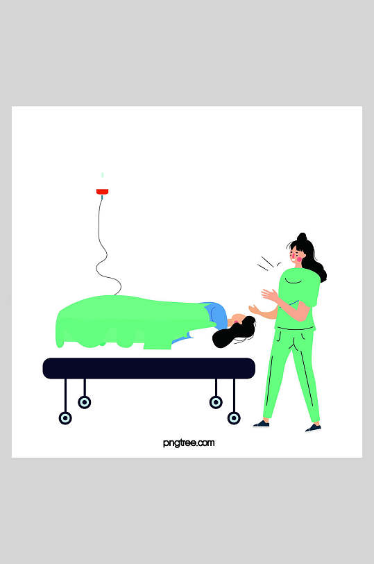 个性紧急救护扁平化插画设计