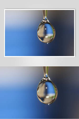 透清爽透明水珠雨滴摄影背景图片
