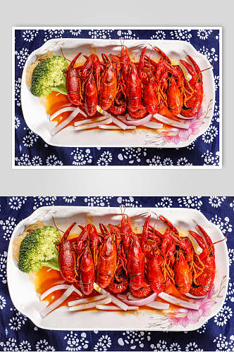 吃货小龙虾摄影背景图片