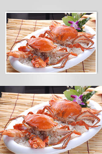 主食肉蟹八宝饭美食高清图片