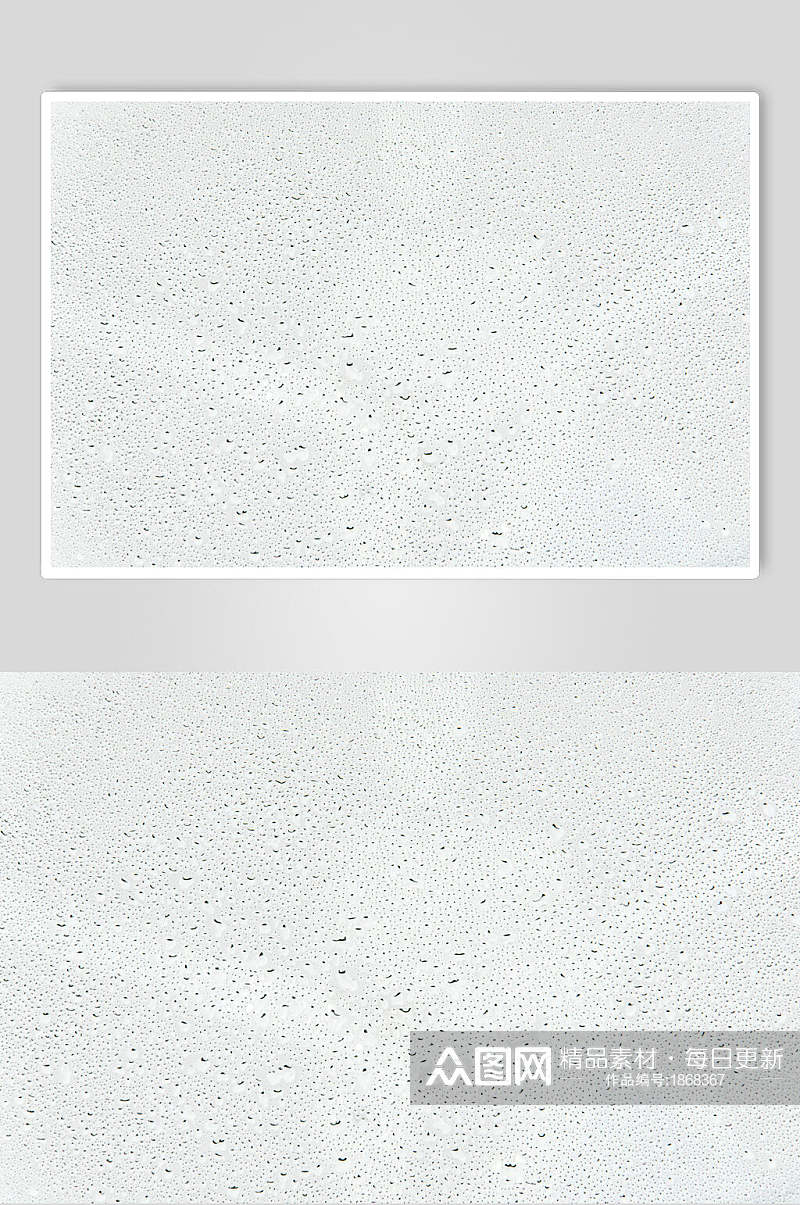 白色背景透明水珠雨滴图片素材