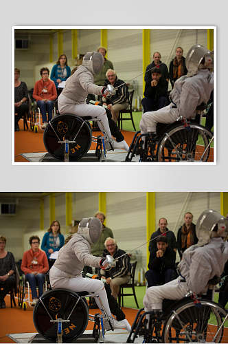 残疾人击剑运动图片