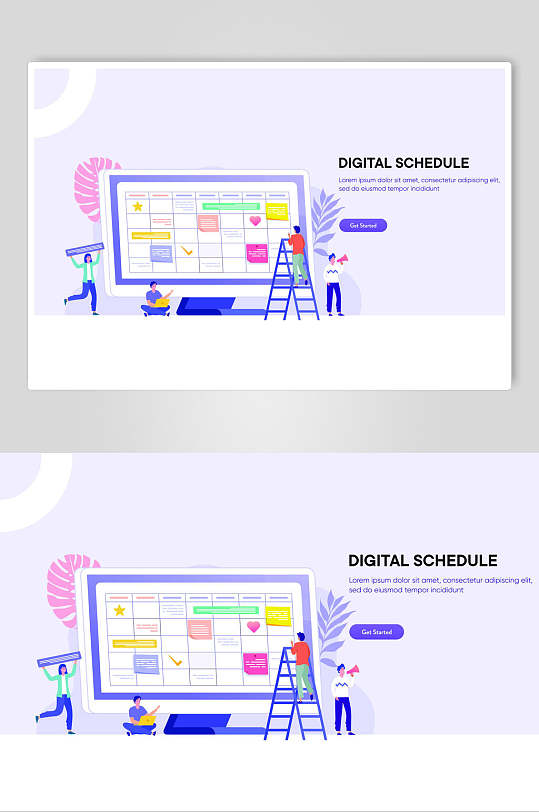 表格数据扁平化插画设计素材-众图网