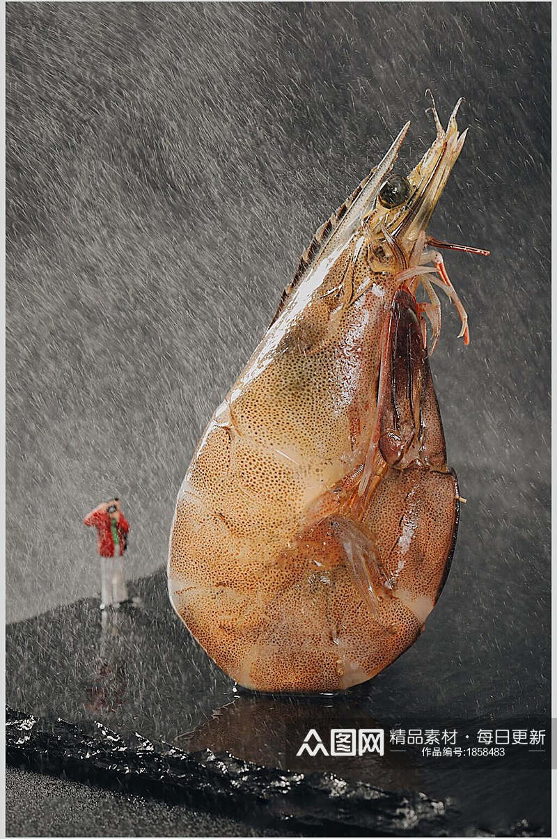 海鲜基围虾美食图片素材