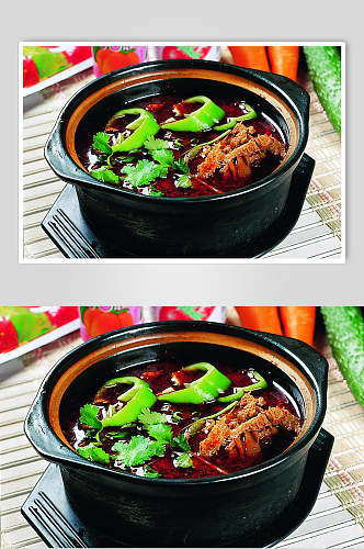 石锅牛肉汤美食摄影图片