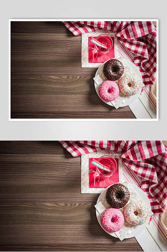 美味甜甜圈摄影背景图片