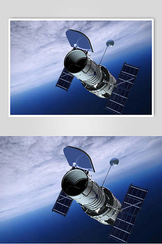 真实太空人造卫星摄影元素图片