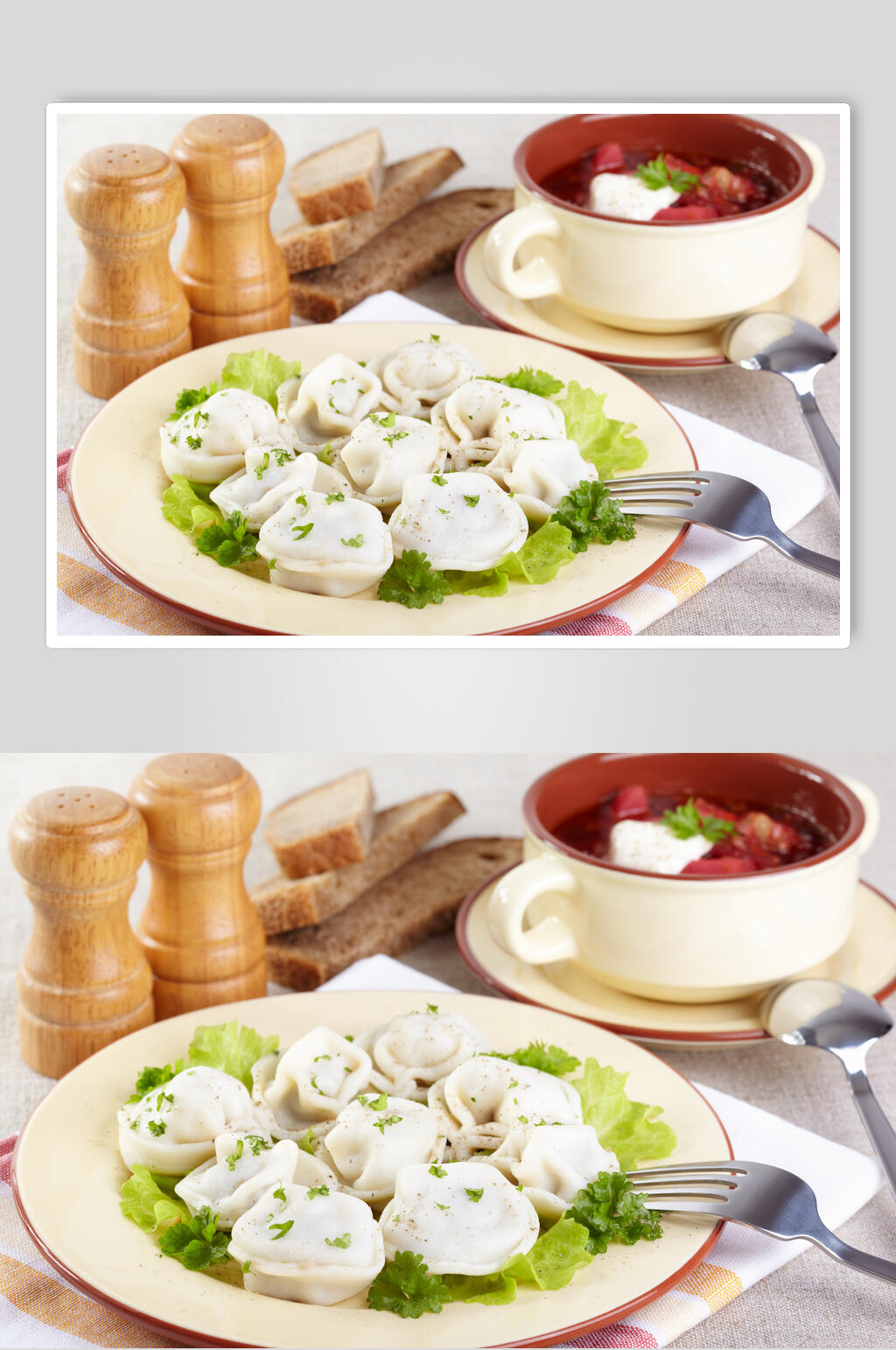 水饺生煎锅贴图片素材