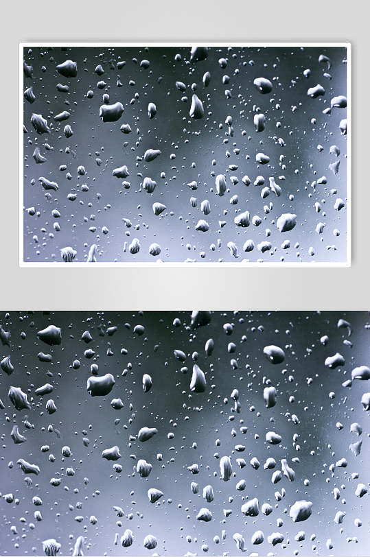 暗白透明水珠雨滴图片