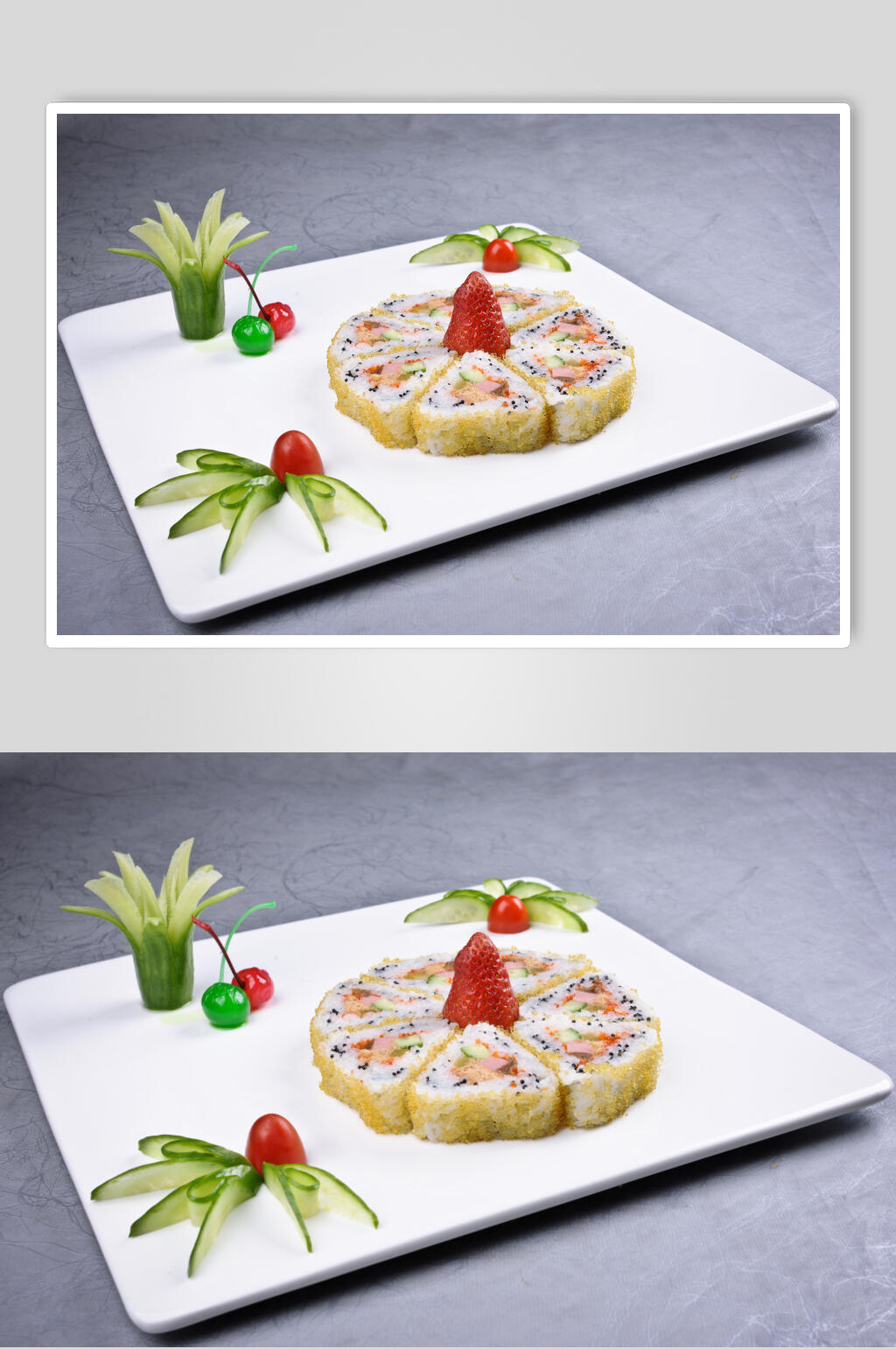 蟹籽寿司美食图片素材