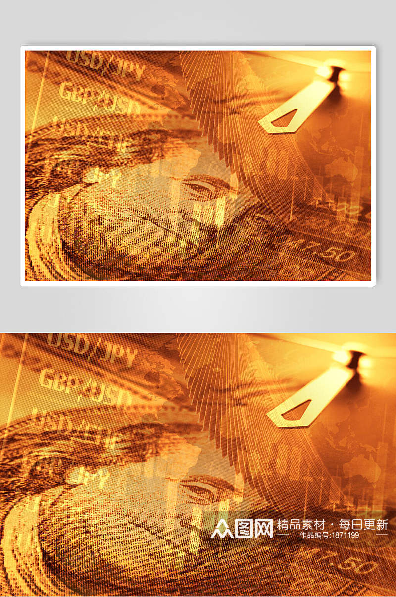 黄金人脸背景金融金币图片素材