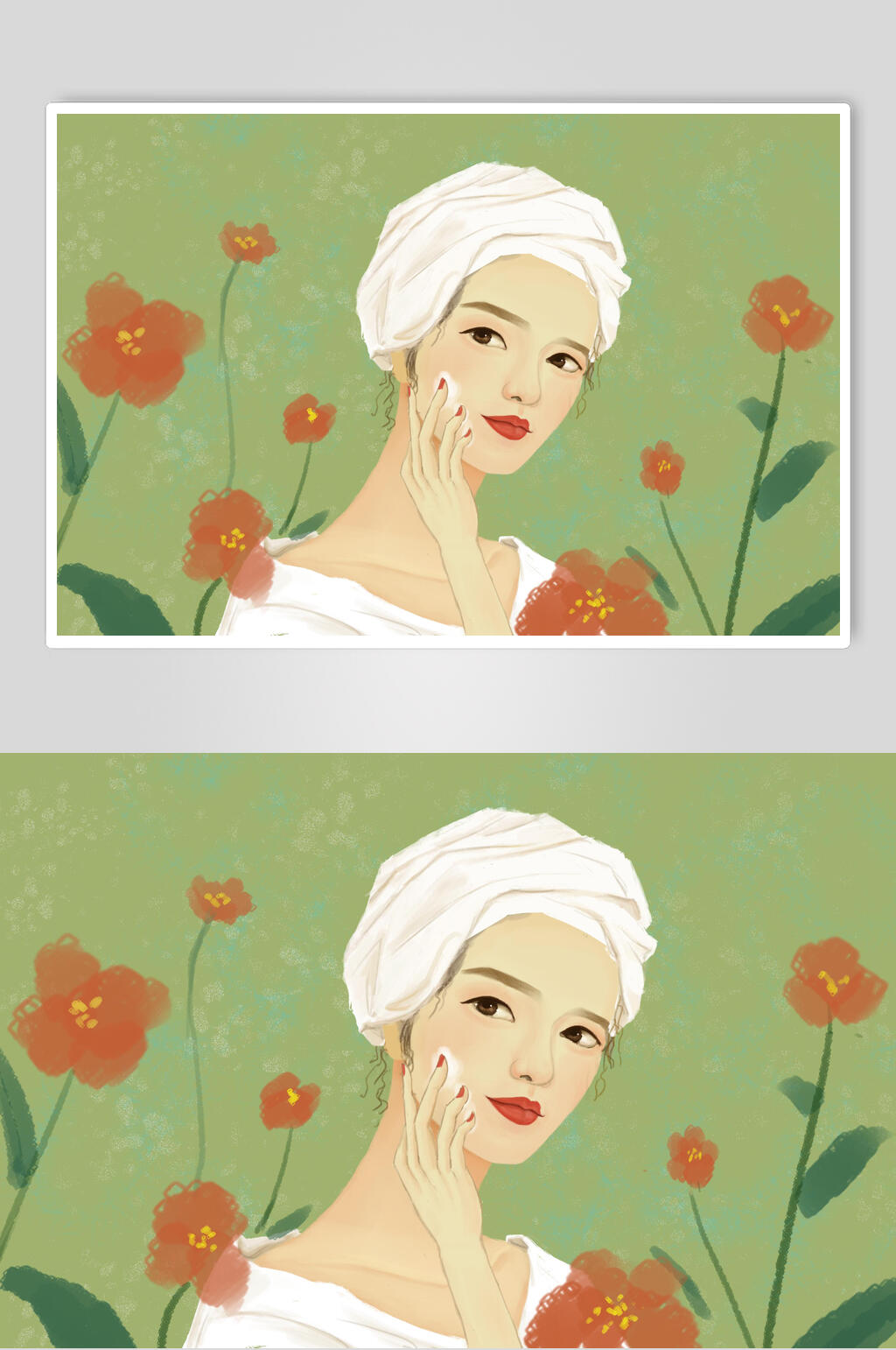 时尚美甲美容美妆插画素材素材