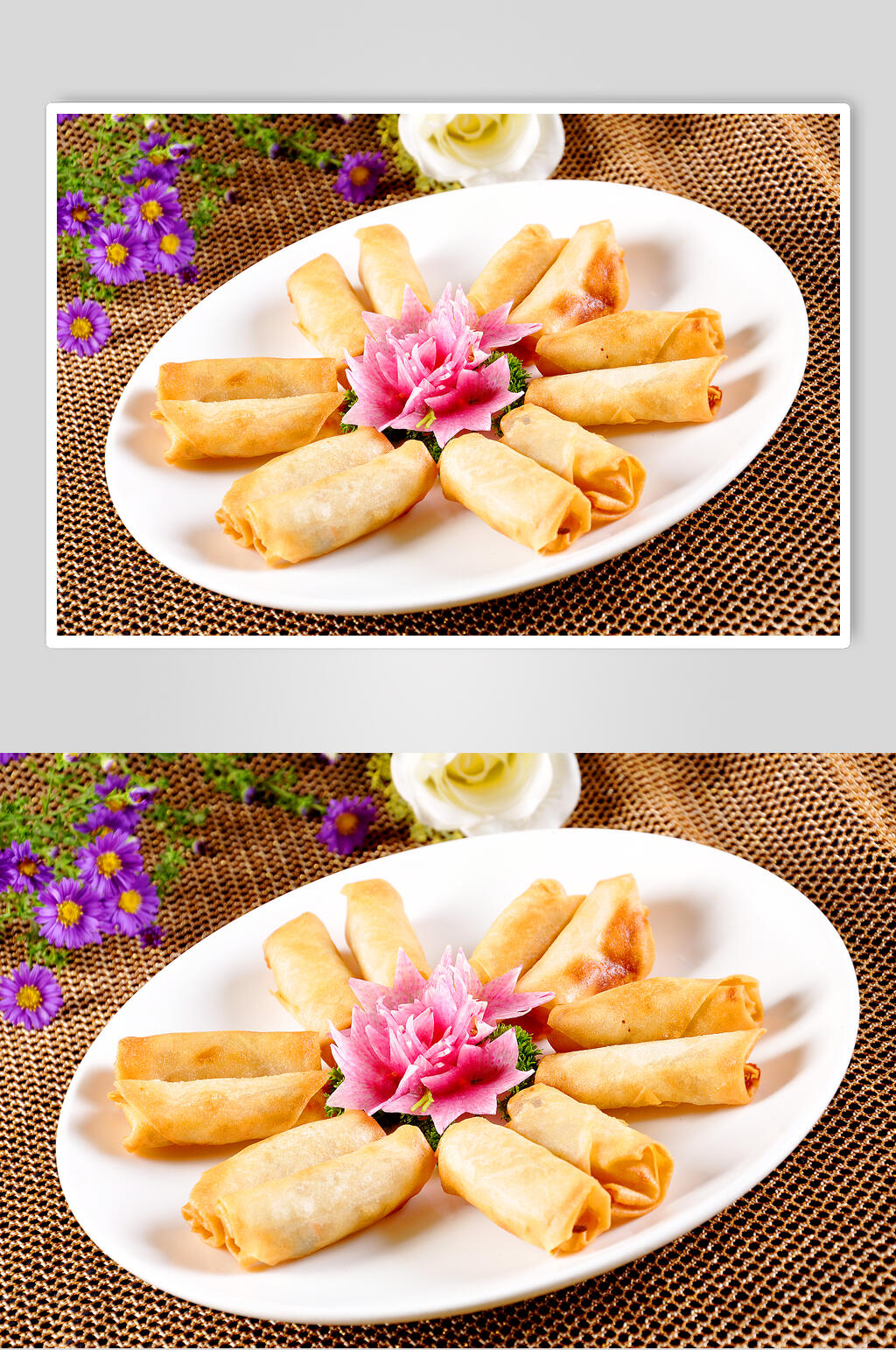美味春卷美食摄影元素图片素材